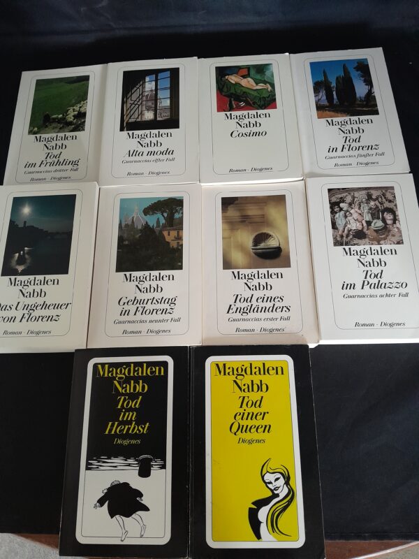 Magdalen Nabb Krimi-Bücherkiste (10 x Diogenes-Taschenbücher)