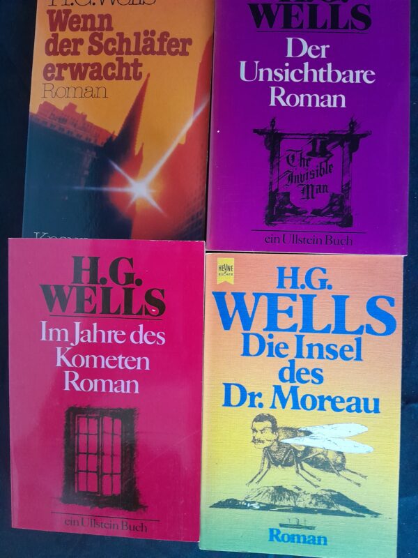 Kleines H.G. Wells Buchpaket (4 Romane im TB)